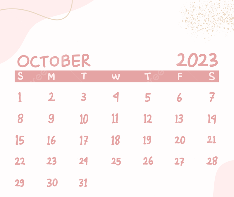 kalendar oktober 2023